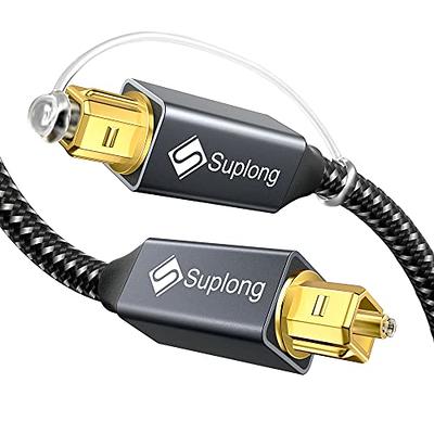 Suplong Optical Audio Cable 6ft/1.8M 24K Gold-Plated Digital Optical Audio  Toslink Cable for [S/PDIF] LG/Samsung/Sony/Philips Sound Bar, Smart TV,  Home Theater, PS4, Xbox & Playstation (6ft, Grey) - Yahoo Shopping