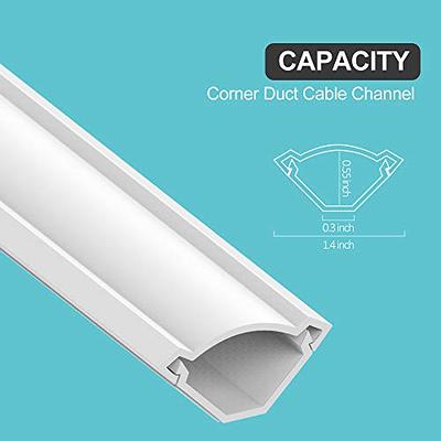 Floor cable trunk Cable Raceway On Wall Cord Cover Surface Mount Electrical  Channel to Hide and Conceal Cords Cables and Wires