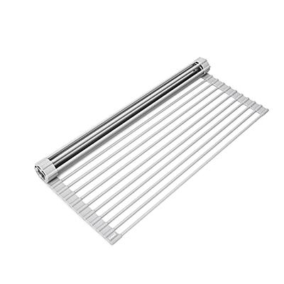 BBXTYLY Extra Large Expandable Roll Up Dish Drying Rack,Over The Sink  Drying Rack Sink Cover Kitchen Sink Accessories Kitchen Rolling up  Stainless