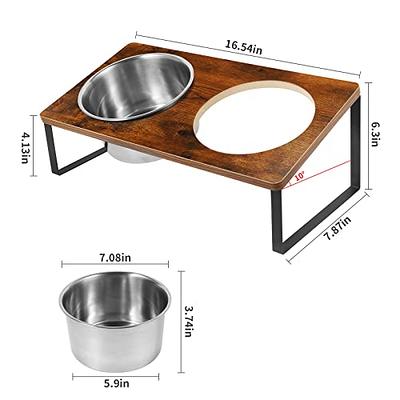 FORDOG Elevated Dog Bowls, Stainless Steel Raised Dog Bowls