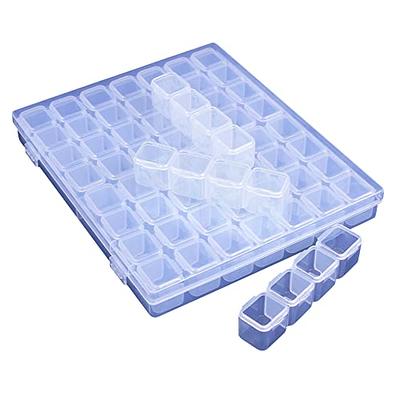 40pcs Bead Organizers in A Clear Organzier Box, 2 Sets Clear Plastic  Diamond