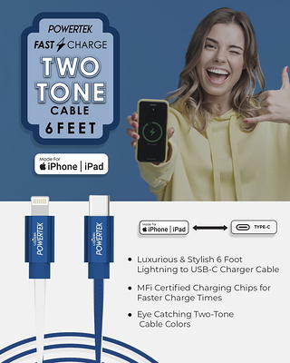 Liquipel Powertek iPad & iPhone Charger Cable, Fast Charging 6ft