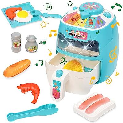  Toy Air Fryer, Play Kitchen Accessories Set for Toddlers - Kids  Kitchen Playset W/Music & Color Changing Foods, Kitchen Toys for Kids Age 2  3 4 5+ Pretent Play, A Great