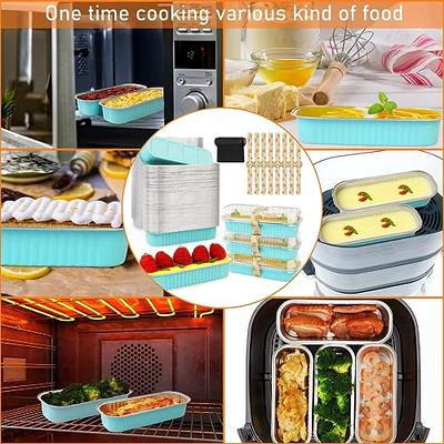 Aluminum Pans Cookie Sheet Baking Pans, Disposable Aluminum Foil Trays  -Durable Nonstick Baking Sheets,for Picnic or Taking Food on A Day Trip  50PCS 