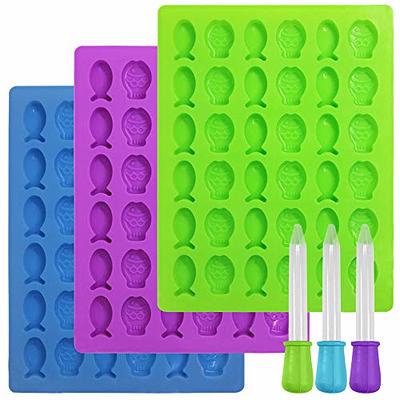 homEdge Silicone Gummy Bear Candy Molds, Set of 4 Packs Non Stick Food  Grade Chocolate Gummy Mold Bonus with 2 Dropper-Blue, Red, Green and Pink -  Yahoo Shopping