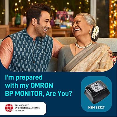 Omron HEM 6232T Arm Wrist Blood Pressure Monitor (Black) Bluetooth  Connectivity