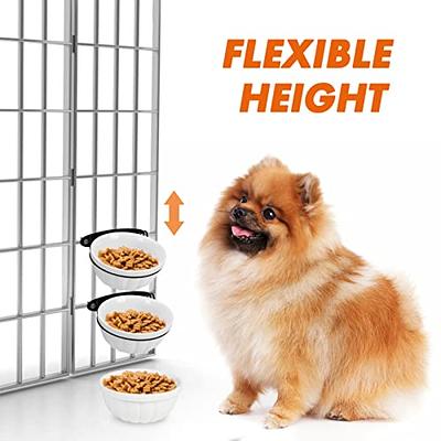 2PCS Crate Dog Food Water Bowl, Stainless Steel Hanging Crate Cat Bowls for  Cage Small Animal Food Water Feeder for Small Dog, Cat, Rabbit, Bird