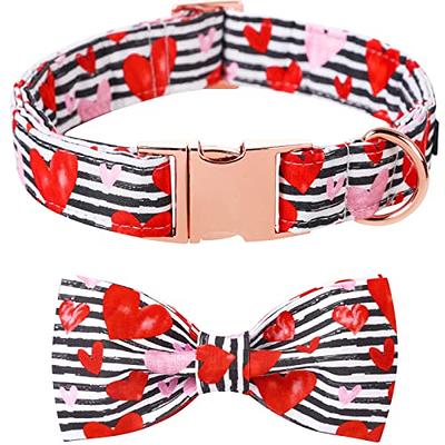 ARING PET Valentine's Day Dog Collar-Adorable Pink Heart Girl Dog Collar,  Adjustable Bowtie Dog Collars with Metal Buckle for Small Medium Large Dogs  - Yahoo Shopping