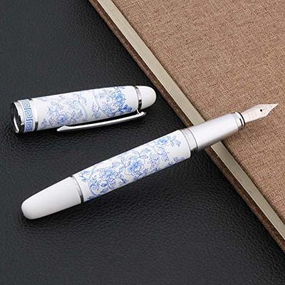 OUSIKA Fountain Pen Chinese Blue and White Porcelain Pattern Medium Nib Fountain  Pen Stationery Office School Supplies Fountain Pens Pens (Color : D) -  Yahoo Shopping