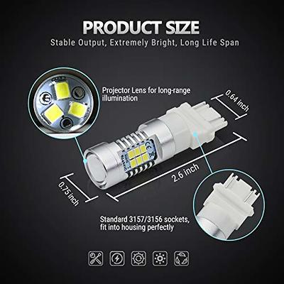 Antline Extremely Bright 3157 3156 3057 4057 4157 3157A 3157K 3457 21-SMD  1260 Lumens LED Bulb Replacement White for Car Backup Reverse Brake Tail  Turn Signal Lights Bulbs DRL (Pack of 4) - Yahoo Shopping