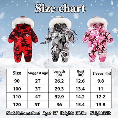 XIFAMNIY Girls Boys One Piece Snowsuits Overalls Ski Suits