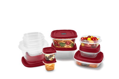 Rubbermaid 4pc Easy Find Lids Food Storage Containers Red : Target