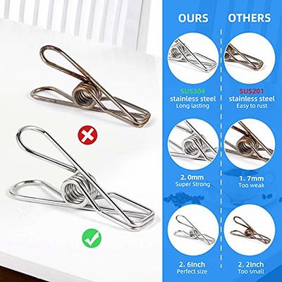 Heavy Duty Clothes Pins for Hanging Clothes, Stainless Steel Clothespins  for Landry, Metal Clothes Clips, Clothes Pegs - Yahoo Shopping