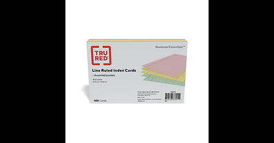 Tabbed Index Cards 48-Pack, Ruled, Assorted, 4x6 - Find It - FT07218