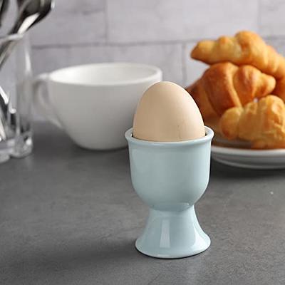  Porcelain Egg Cups Ceramic Egg Stand Holders for Soft