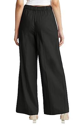 Wide Leg Pants for Women | High Waisted Trousers with Pockets | Comfortable  Casual Business Work Pants for Women