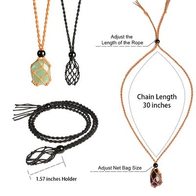 Woven Crystal Holder Necklaces