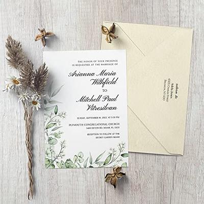 XOXOKristen Personalized Greenery Wedding Invitations with