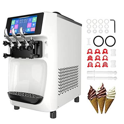 BENTISM Commercial Ice Cream Maker Soft Ice Cream Machine Single Flavor  Countertop