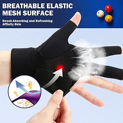 1 Pcs - Absorbent Billiard Gloves Three Fingers Spandex Cue Sport Glove  Billiard Cue Shooter Glove