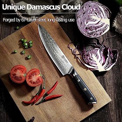 imarku Damascus Chef Knife, 8 inch Kitchen Knife Ultra Sharp