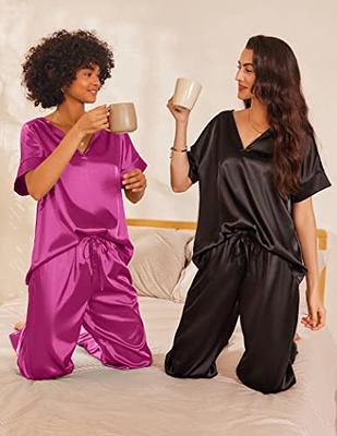 Ekouaer Pajamas for Women Soft Sleepwear Set Long Sleeve Comfy Pjs Top  Loose Fit Pj Pants Loungewear : : Clothing, Shoes & Accessories