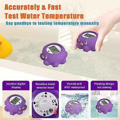 Baby Bath Thermometer with LED Display and Temperature Warning, Digital  Room Thermometer & Fahrenheit Water Temperature Thermometer, Infant Bath  Toys