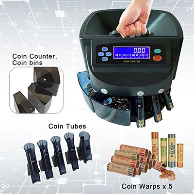 Coin Counter Machine,Electric Coin Counter Sort 300 Coins/Minute,Nextlifei  Coin Sorter Machine,Coin Wrapper/Roller Machine,500 Coins Capacity Change  Counter Machine,Come with 50 Preformed Coin Wrapper - Yahoo Shopping