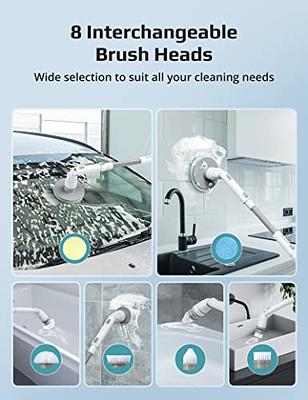 Scrubtastic 39 in. Multi-Purpose Surface Rechargeable Power Scrubber  Cleaner Scrub Brush with 3 Brush Heads