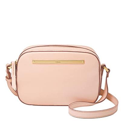 Fossil Women's Liza Leather Camera Bag Purse Handbag, Dusty Rose