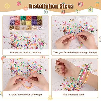 Clay Heishi Beads Flat Round Polymer Clay Beads Kit for Bracelets Necklace  