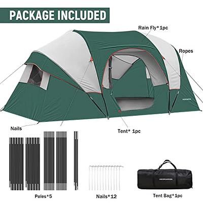 HIKERGARDEN 10 Person Camping Tent - Portable Large Family Tent for Camp,  Windproof Fabric Dome Tent Outdoor for Hiking, Backpacking, Traveling -  14'x11'x74in(H) - Yahoo Shopping