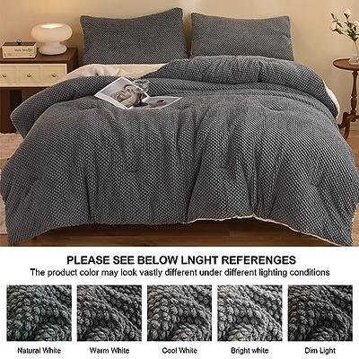 Bedsure Bedsure Fluffy Comforter Set - Super Soft Comforter, Winter Warm  Fleece Bedding Set, Plush Fuzzy Bed Set, 3 Pieces, 1 Shaggy Comforter with  2 Pillowcases