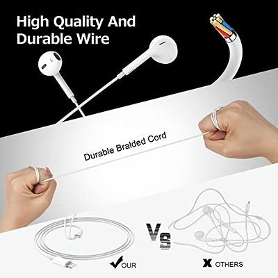  2 Pack Apple Earbuds Wired【Apple MFi Certified