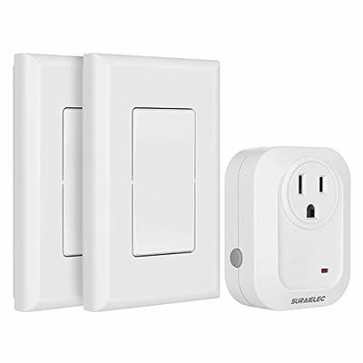 Suraielec Wireless Remote Light Switch, No Wiring, No WiFi, 100ft