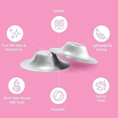 The Original Silver Nursing Cups, Nipple Shields for Nursing Newborn,  Nipple Protector for Breastfeeding, Nipple Covers Breastfeeding, No Need  Nipple