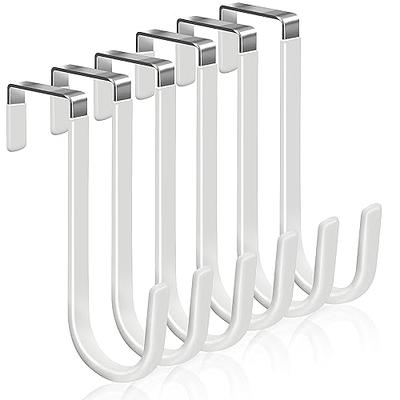 Evelots Over The Door Hooks for Wide Doors, 4 Pack Heavy Duty White Rubber  Coated Metal Door Hanger Hook for Hanging Clothes, Towels, Coats, Hats in  Bathroom, Bedroom, or Office - Yahoo Shopping