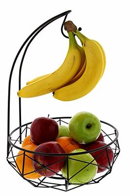 Fruit Basket Banana Hanger 2 in 1 Veg Bowl Hook Stand Holder Large