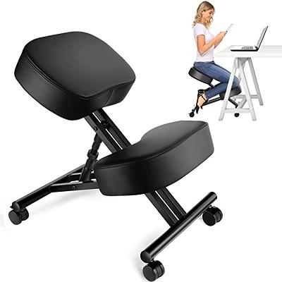 Adjustable Ergonomic Kneeling Chair with Back Support