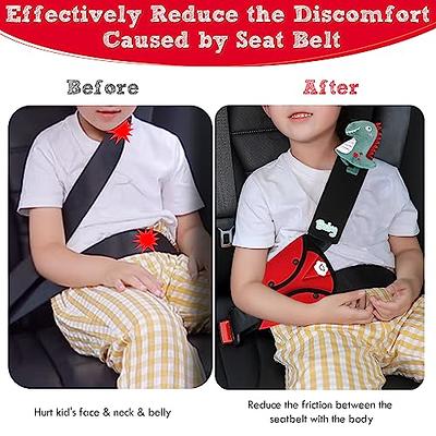 Seat Belt Adjuster for Children/Adult, Miyanuby Safety Belt Protector Pad  Car Safety Cover with Cute Animal Pattern, Belly Support with Car Seat Belt  Adjuster Pads : : Baby Products