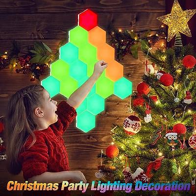 VIHOSE 24 Pcs Christmas Hexagon Lights Panels Cool Music Sync Honeycomb  Shape LED Lights Remote Control Gaming Light for Adults Kids Living Room  Bedroom Wall Children Room Gaming Room - Yahoo Shopping