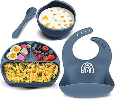  CAVEE Baby Led Weaning Utensils Infant First Stage BLW 6-12  Months Silicone Feeding Set (BPA-Free) with Suction Plate and Sippy Snack  Cup 2-in-1 Easy-Clean Toddler Eating Essentials Infant : Baby