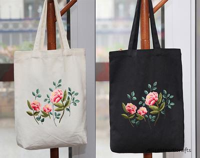 Flower Tote cloth crossbody bag