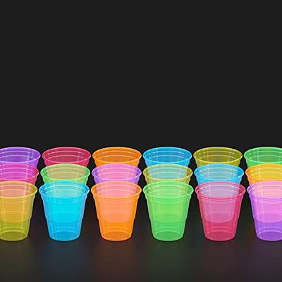 16 Oz. Neon Assorted Color Plastic Cups - 120 Ct.