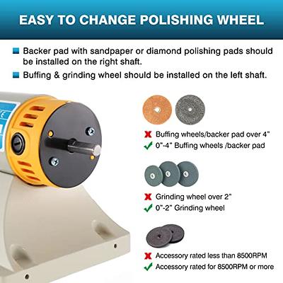 Rebrisbol Jewelry Buffer Polisher Bench Buffer Polisher with Accessories  Multi-Function Electric Lathe Grinder for DIY Jewelry, Wood, Dental, Amber