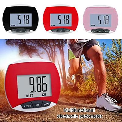 USB Charge Walking 3D Pedometer , Simple Step Counter Black From 10 to  99999