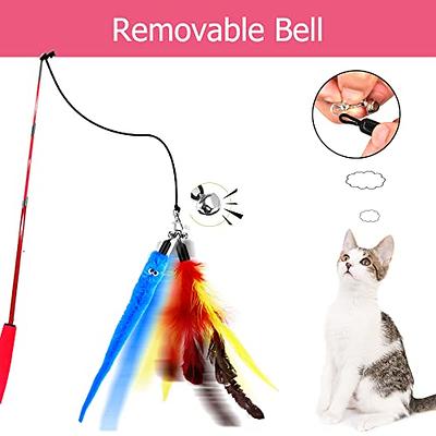 Retractable Cat Teaser Wand Interactive Fishing Rod Cat Toy Cat Retractable  Fishing Pole Cat Teaser Wand Toy Interactive Cat Toys Retractable Cat  Teaser Wand Toy Interactive 