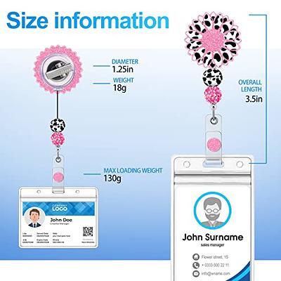 Sunflower Prints Retractable Name ID Badge Reels for Staff