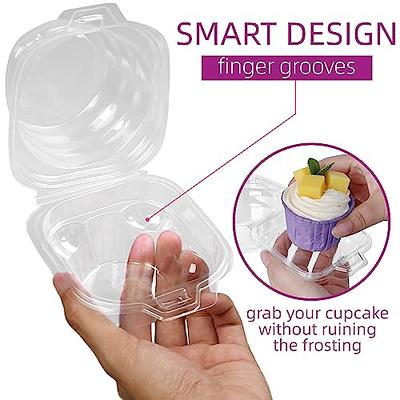 Clear Plastic Cupcake Containers With Lids - Disposable Muffin