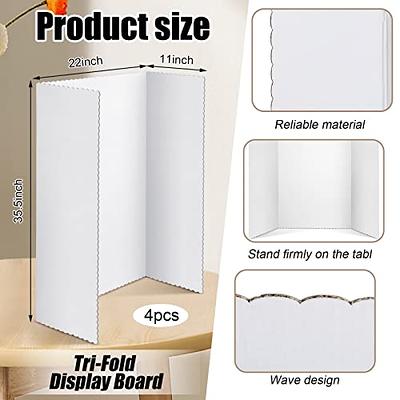 Pasimy 4 Pcs 44 x 35.5'' Trifold Poster Board, 4 Sheets